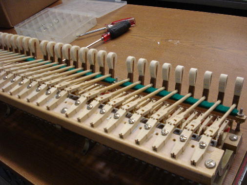14 Remove odd-numbered hammers & shanks 14 Remove odd-numbered hammers & shanks
